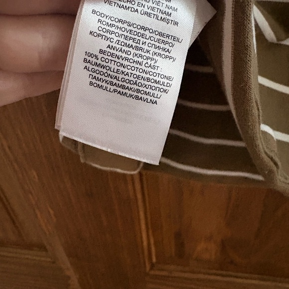 Ralph Lauren Brown and White Striped Tee - Picture 5 of 5